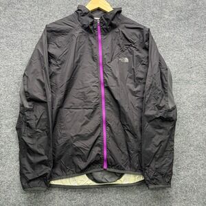 The North Face Windbreaker Jacket Womens XL Black Long Sleeve Floral Outdoor